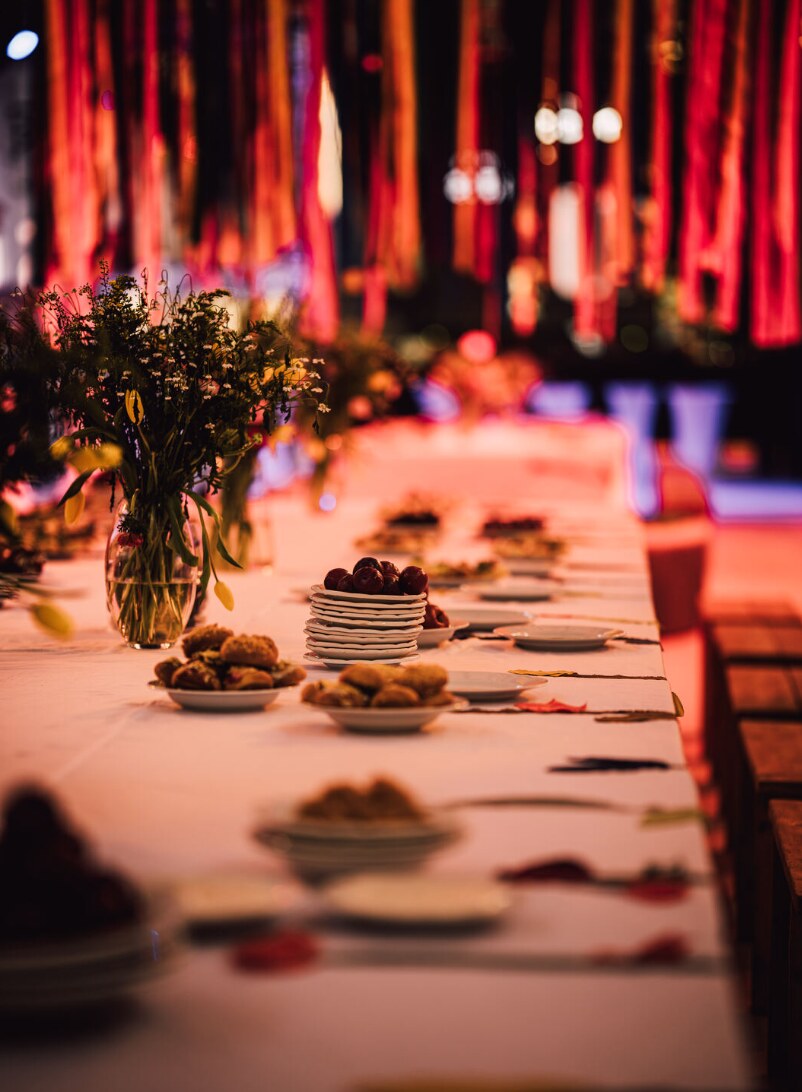 Prostřená hostina na eventu Masopoost